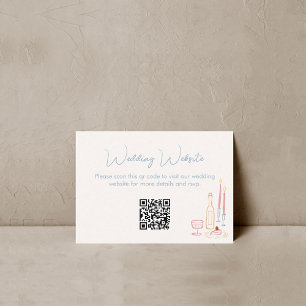 Carte D'accompagnement Code QR du site web mariage