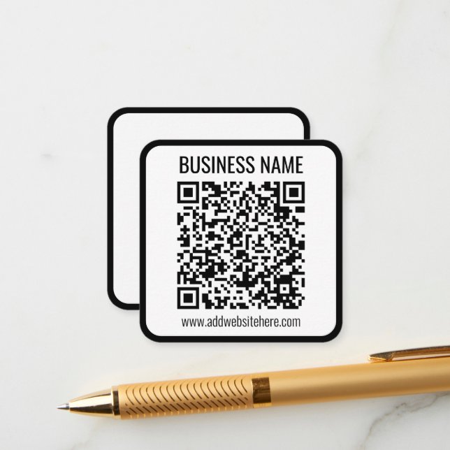 Carte D'accompagnement Code QR instantané (entrez l'URL de votre site Web (Devant/Arrière en situation)