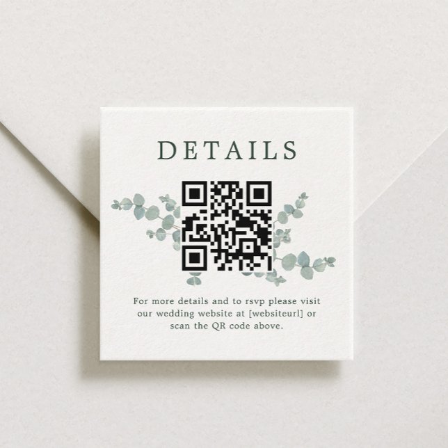 Carte D'accompagnement Code QR Mariage Adelaide (Créateur téléchargé)