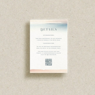 Carte D'accompagnement Code QR Mariage Wailea