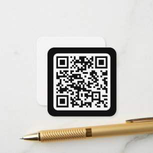 Carte D'accompagnement Code QR moderne éditable Noir Blanc ou toute cou