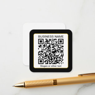 Carte D'accompagnement Code QR numérisable modifiable + votre nom d'entre