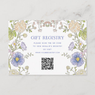 Carte D'accompagnement Code QR pour la Garden Spring Floral Bridal Shower