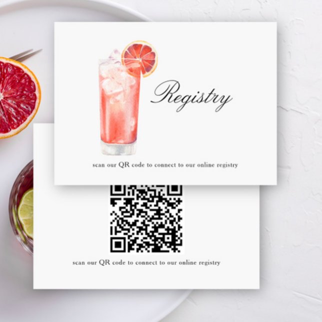 Carte D'accompagnement Code QR pour la liste de mariage de douche de mari (Créateur téléchargé)
