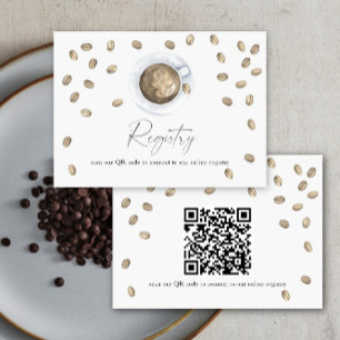 Carte D'accompagnement Code QR pour la liste de mariage de la douche de m