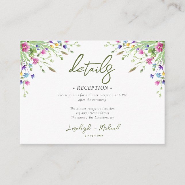 Carte D'accompagnement Code QR pour l'hébergement de mariage à la fleur s (Devant)