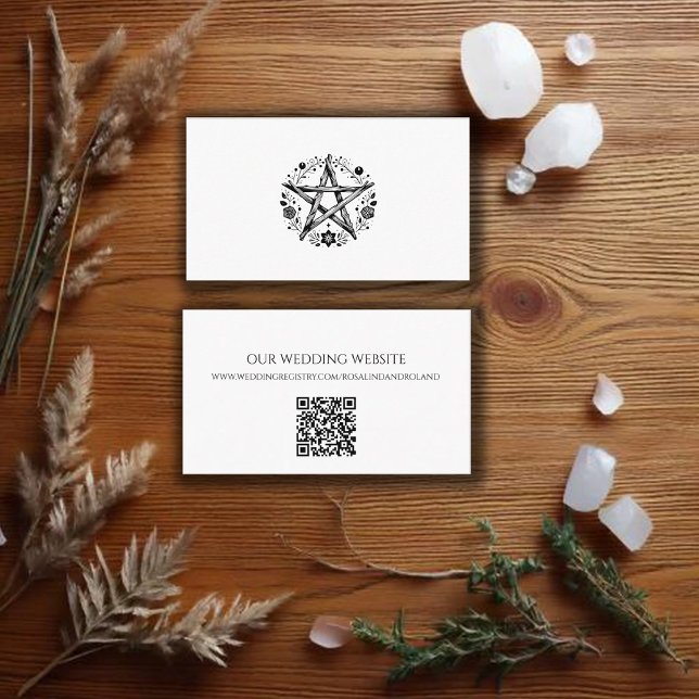 Carte D'accompagnement Code QR Registre Mariage Romantique Pagan Wicca (Créateur téléchargé)