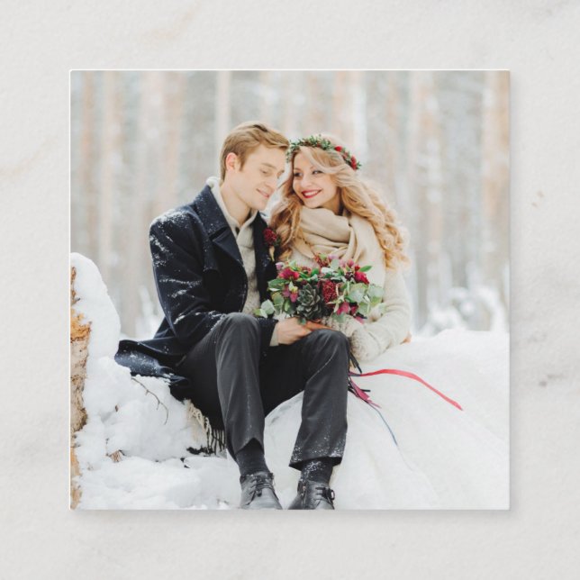 Carte D'accompagnement Code QR Réponse photo RSVP (Dos)