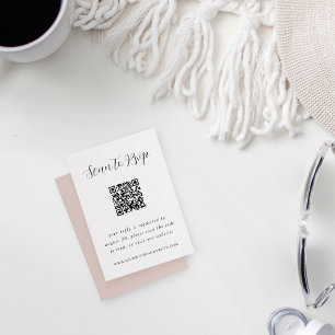 Carte D'accompagnement Code QR RSVP Calligraphie Élégante