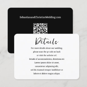 Carte D'accompagnement Code QR simple et élégant