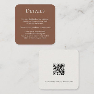 Carte D'accompagnement Code QR simple et élégant