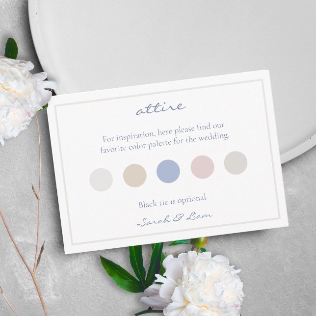 Carte D'accompagnement Code robe complet Pastels Mariage RSVP (Créateur téléchargé)