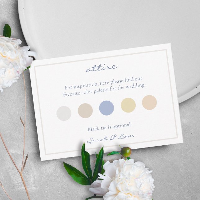 Carte D'accompagnement Code robe complet Pastels Mariage RSVP (Créateur téléchargé)