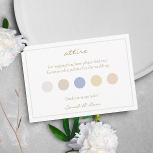 Carte D'accompagnement Code robe complet Pastels Mariage RSVP