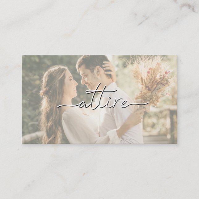 Carte D'accompagnement Code vestimentaire mariage (Devant)