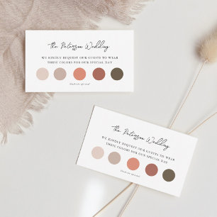 Carte D'accompagnement Code vestimentaire Mariage moderne Insertion