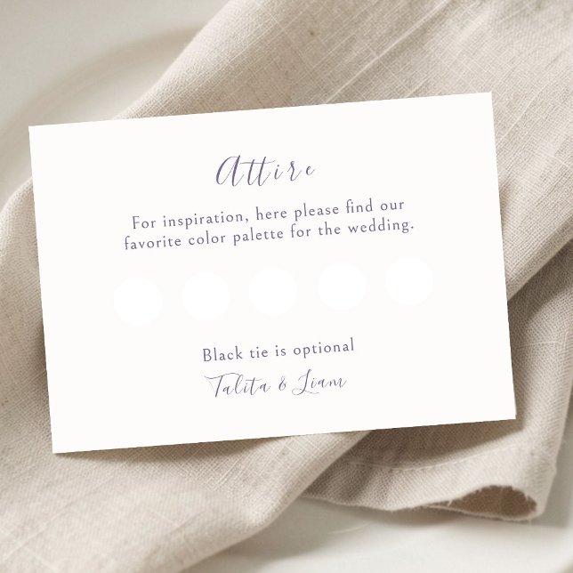 Carte D'accompagnement Code vestimentaire mariage Pastels tenue vierge  (Créateur téléchargé)