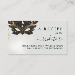 Carte D'accompagnement Code vestimentaire Prom Masquerade Ball Fête des m