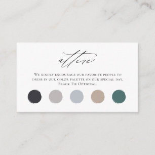 Carte D'accompagnement Code vestimentaire unique Mariage