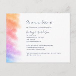 Carte D'accompagnement Coeur arc-en-ciel plein de joie Mariage