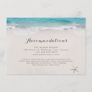 Carte D'accompagnement Coeur dans les hébergements de plage de sable