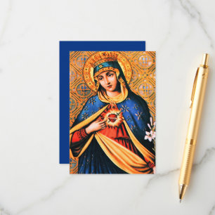 Carte D'accompagnement Coeur immaculé de Marie avec Magnificat