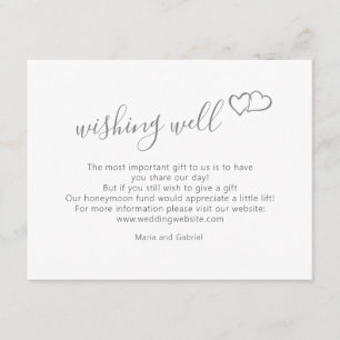 Carte D'accompagnement Cœur. Mariage de script simple et élégant