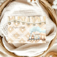 Coeurs aquarelle Train douche Diapper Raffle