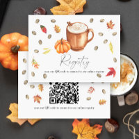 Coffee citrouille douche nuptiale Code QR pour le