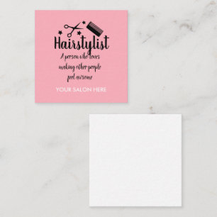 Carte D'accompagnement Coiffeur rose Citation Drôle Coiffeur Etoiles
