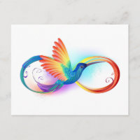 Colibri arc-en-ciel avec symbole Infinity