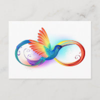 Colibri arc-en-ciel avec symbole Infinity