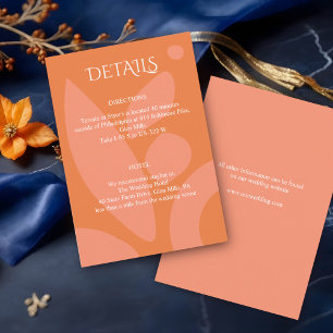 Carte D'accompagnement Collage de couleurs modernes, détails Mariages