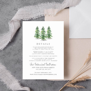 Carte D'accompagnement Collection de Mariages de la forêt de pins d'aquar