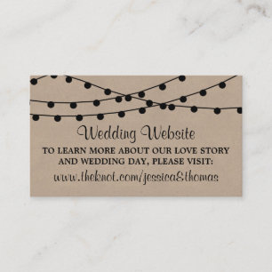 Carte D'accompagnement Collection de Mariages Rustic Kraft
