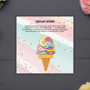 Carte D'accompagnement Coloré crème glacée Scoop Sprinkles Baby shower