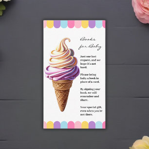 Carte D'accompagnement Coloré Pastel Crème de glace Baby shower Sundae