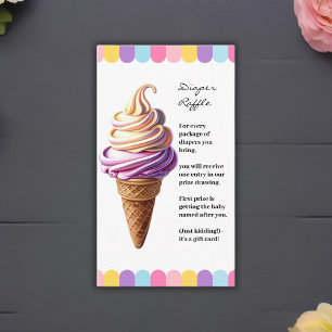 Carte D'accompagnement Coloré Pastel Crème de glace Baby shower Sundae