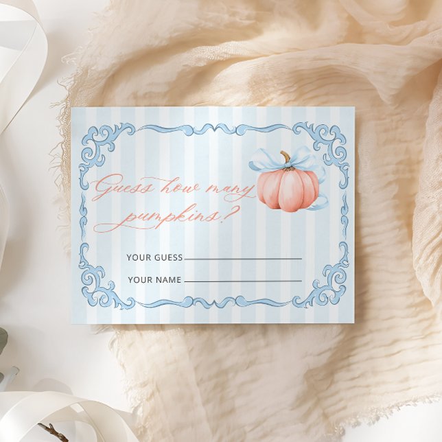 Carte D'accompagnement Combien de Baby showers Citrouille de la Bouche Bl (Créateur téléchargé)