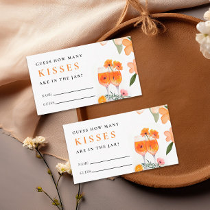 Carte D'accompagnement Combien de baisers Aperol Spritz Fête des mariées
