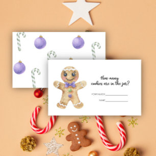 Carte D'accompagnement Combien de biscuits / Gingerbread jeu garçon