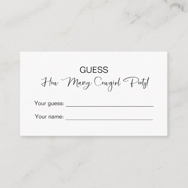 Carte D'accompagnement Combien De Bottes De Femme ! Fête des mariées (Devant)