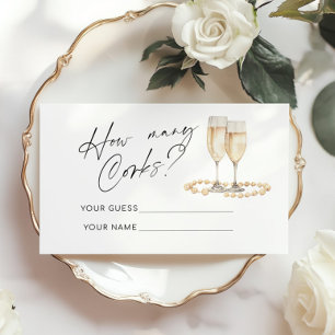 Carte D'accompagnement Combien de bouchons Jeu de baby shower minimaliste