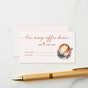 Carte D'accompagnement Combien de Fêtes des mariées de café haricots jeu