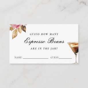 Carte D'accompagnement Combien de Fêtes des mariées de haricots Espresso