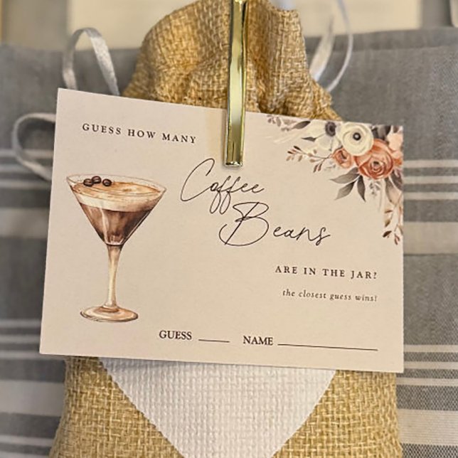 Carte D'accompagnement Combien de fèves de café Espresso Martini Douche (Créateur téléchargé)