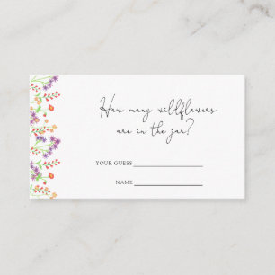 Carte D'accompagnement Combien de fleurs sauvages sont dans le bocal
