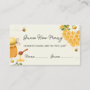 Carte D'accompagnement Combien de nids de miel jeu de baby shower