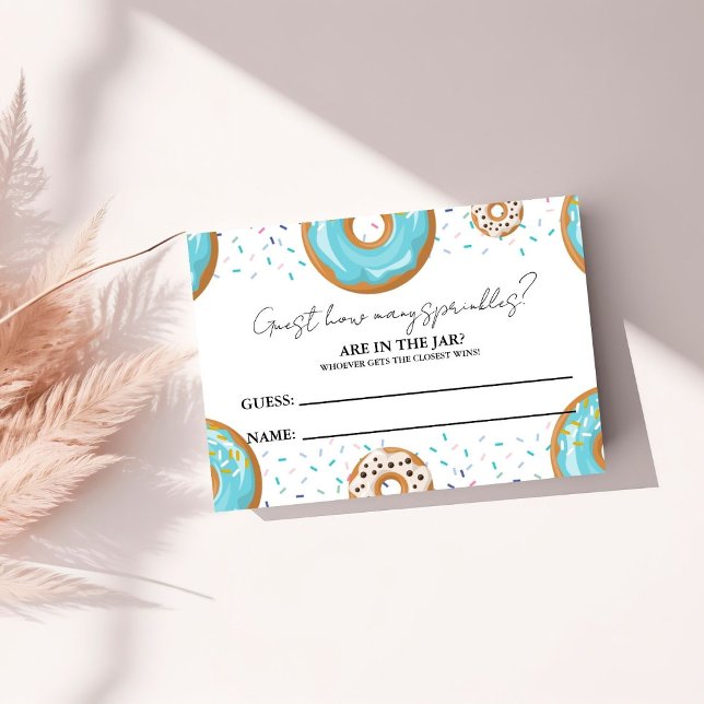 Carte D'accompagnement Combien de SPrinkles dans le jeu de Baby shower Ja (Créateur téléchargé)