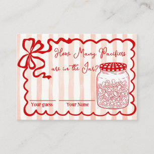 Carte D'accompagnement Combien de sucettes y a-t-il dans le pot
